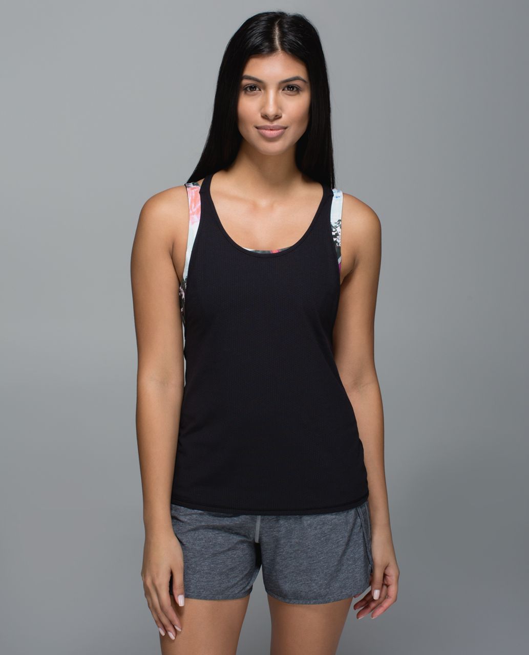 Lululemon All Sport Support Tank - Black / Pigment Wave Multi