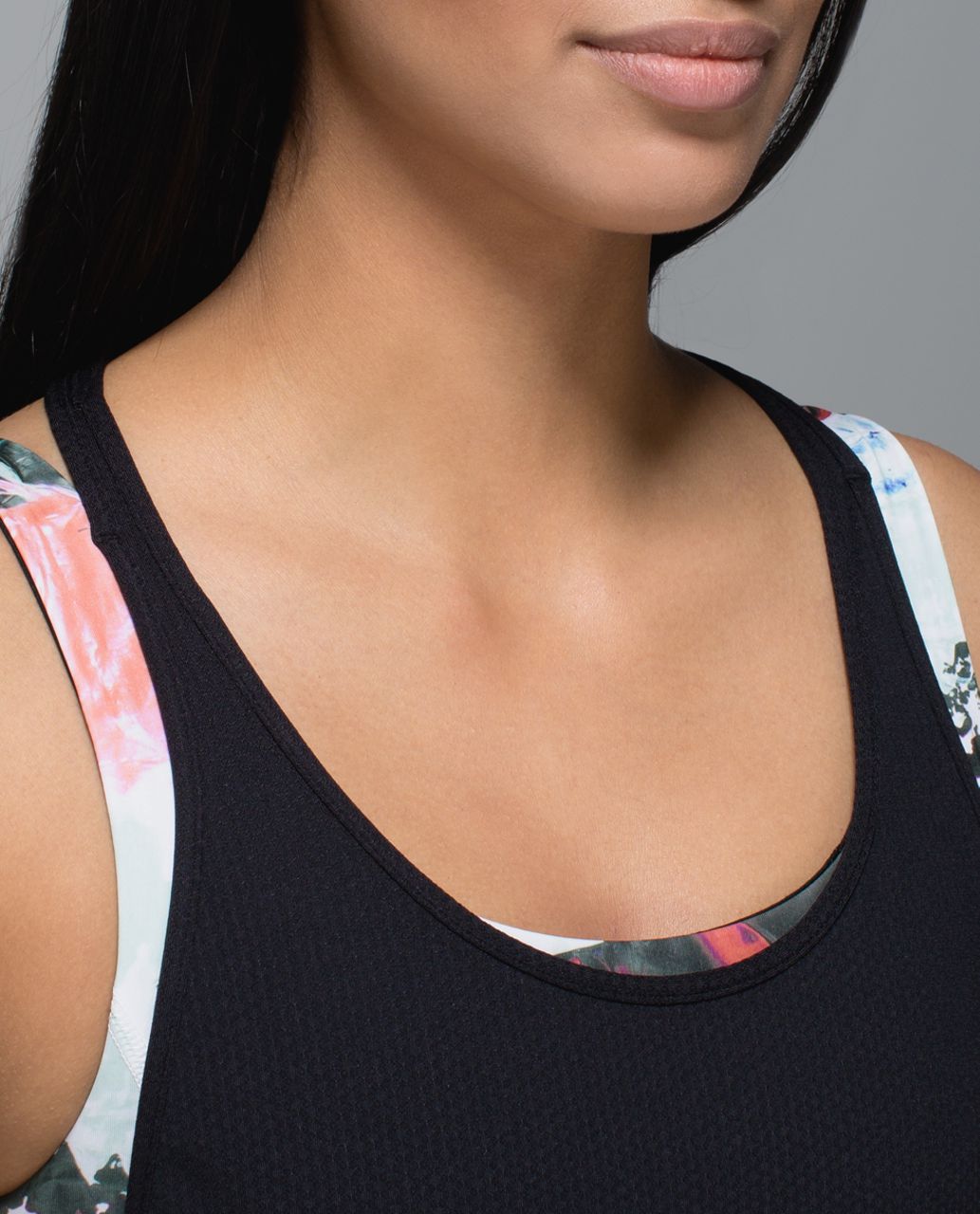 Lululemon All Sport Support Tank - Black / Pigment Wave Multi