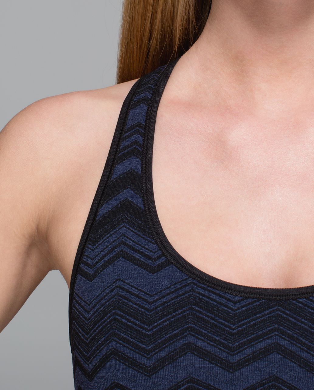 Lululemon Ebb & Flow Racerback Bra Reversible - Heathered Deep Navy