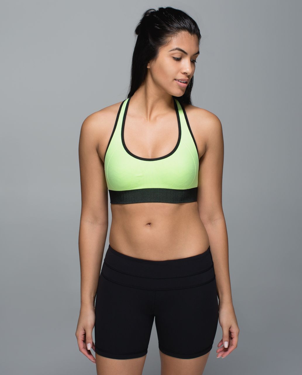 Lululemon Ebb & Flow Racerback Bra - Very Green - lulu fanatics