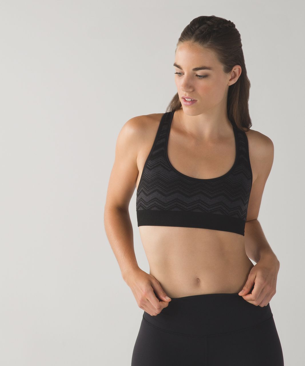 Black Trim Women's Racerback Marled Knit Sports Bra w/Contrast Binding –  Taylor's Expressions