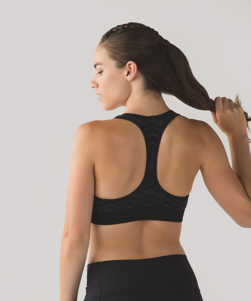 Lululemon Ebb & Flow Racerback Bra Reversible - Heathered Black - lulu  fanatics