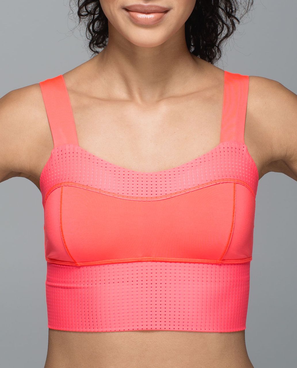 Lululemon Var-City Long Line Bra - Electric Coral