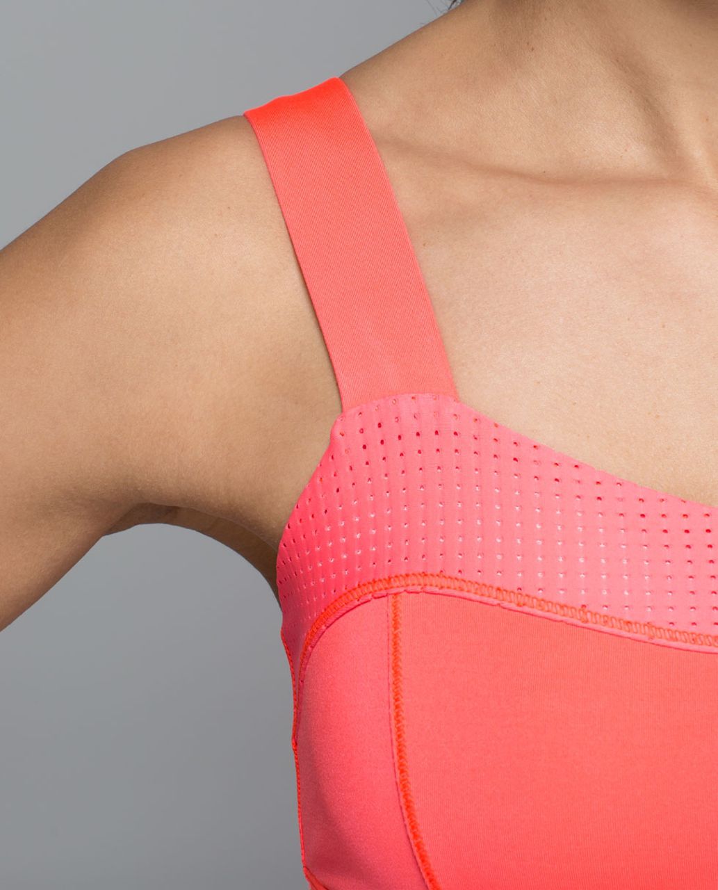 Lululemon Var-City Long Line Bra - Electric Coral