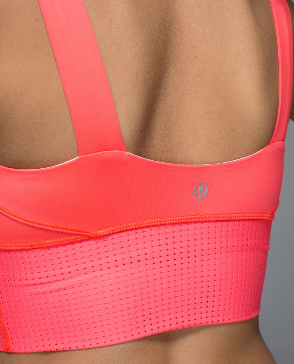 Lululemon Var-City Long Line Bra - Electric Coral