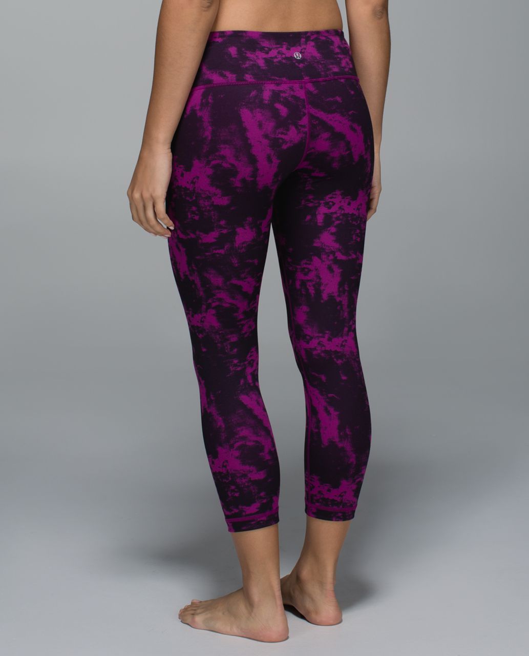 Lululemon Wunder Under Crop II *Full-On Luon - Breezie Regal Plum Black