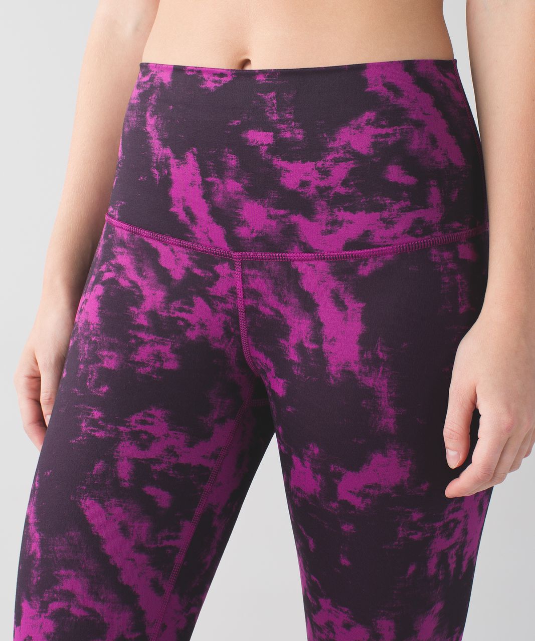 Lululemon Wunder Under Crop II *Full-On Luon (Roll Down) - Breezie Regal Plum Black