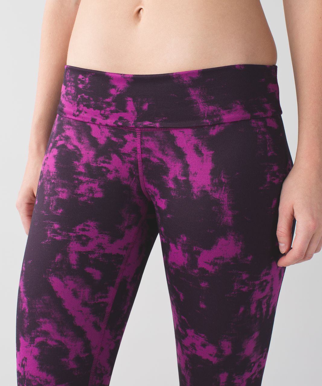 Lululemon Wunder Under Crop II Luon Leggings Breezie Regal Plum