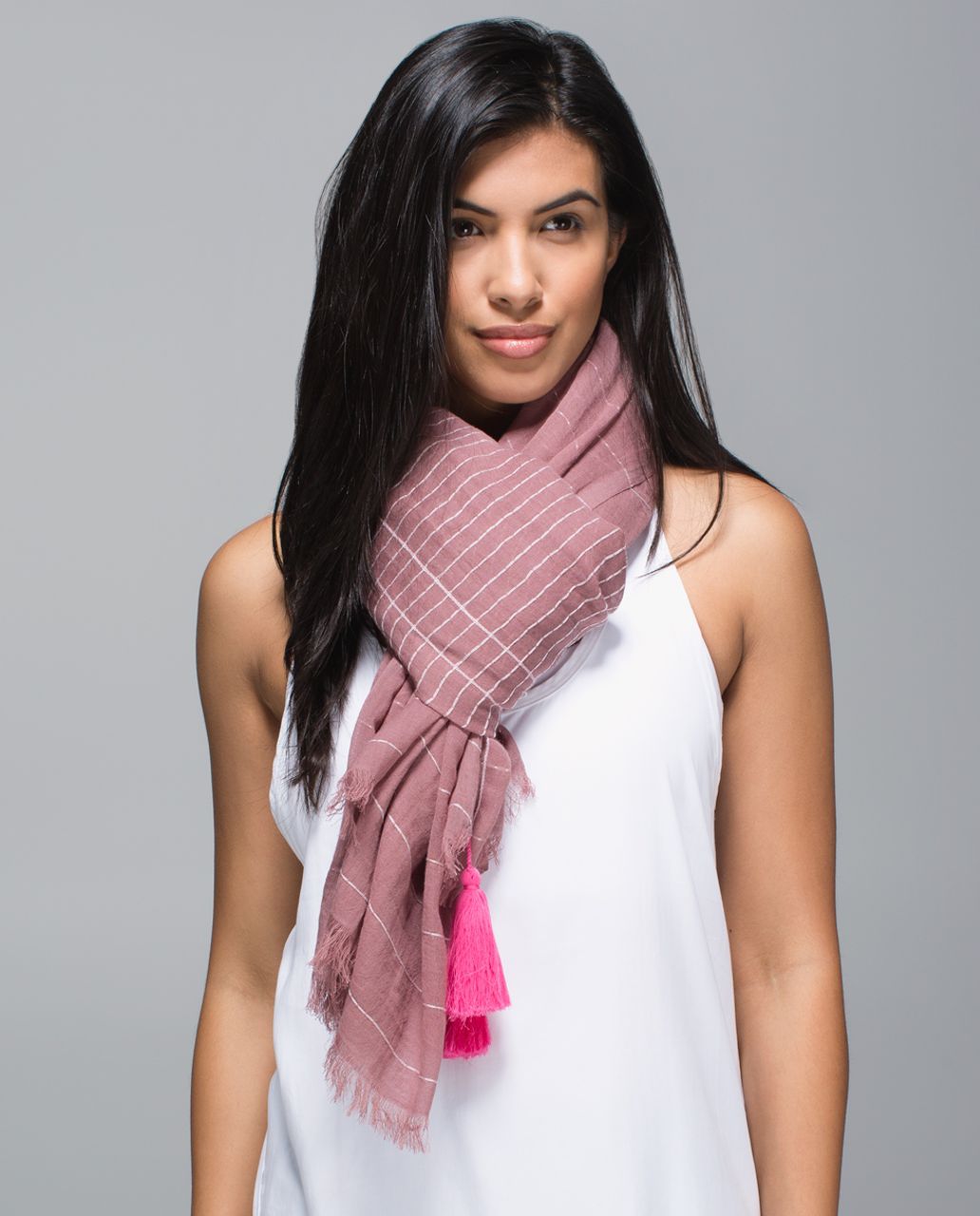 Lululemon Find Your Om Scarf - Bark Berry / Strawberry Milkshake / Raspberry Glo Light