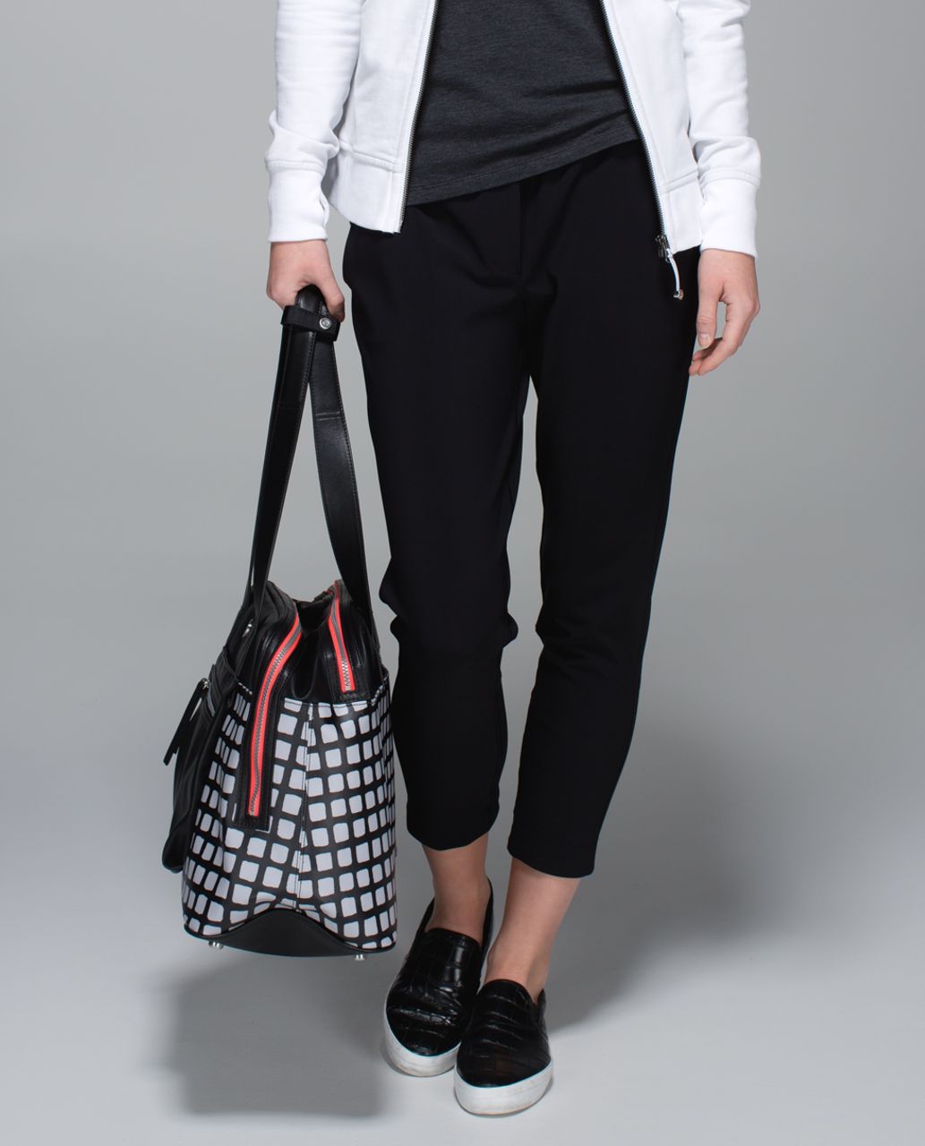 Lululemon Sweat & Go Bag - Exploded Off The Grid Silver Fox Black / Black