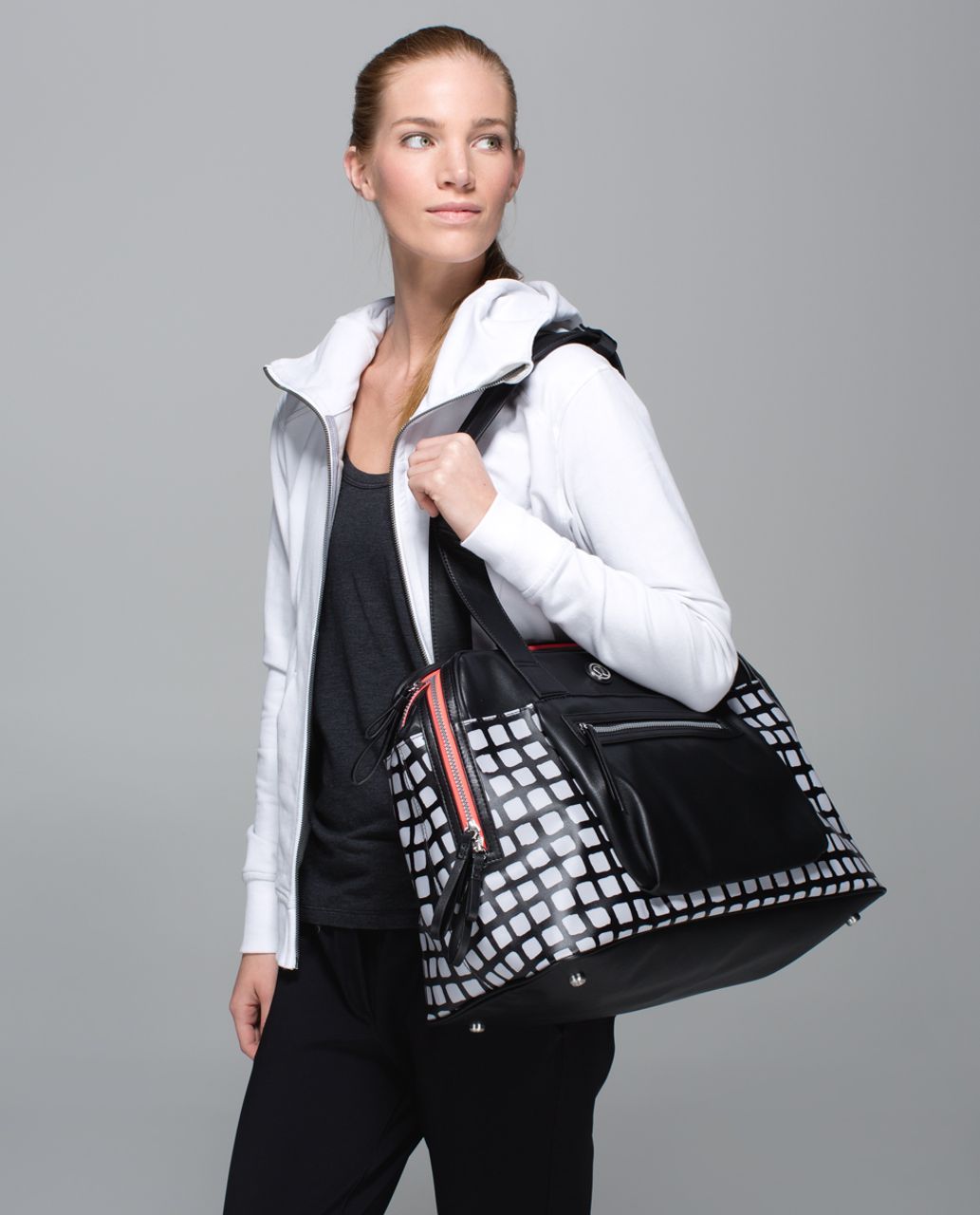 Lululemon Sweat & Go Bag - Exploded Off The Grid Silver Fox Black