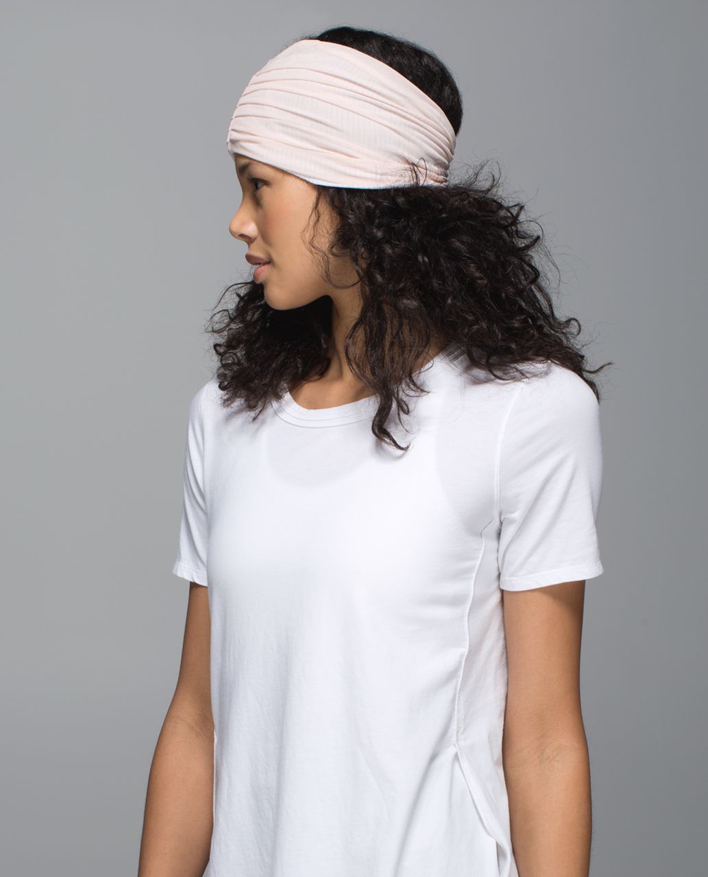 Lululemon Sweat To Sweet Headwrap - Butter Pink / Heathered White