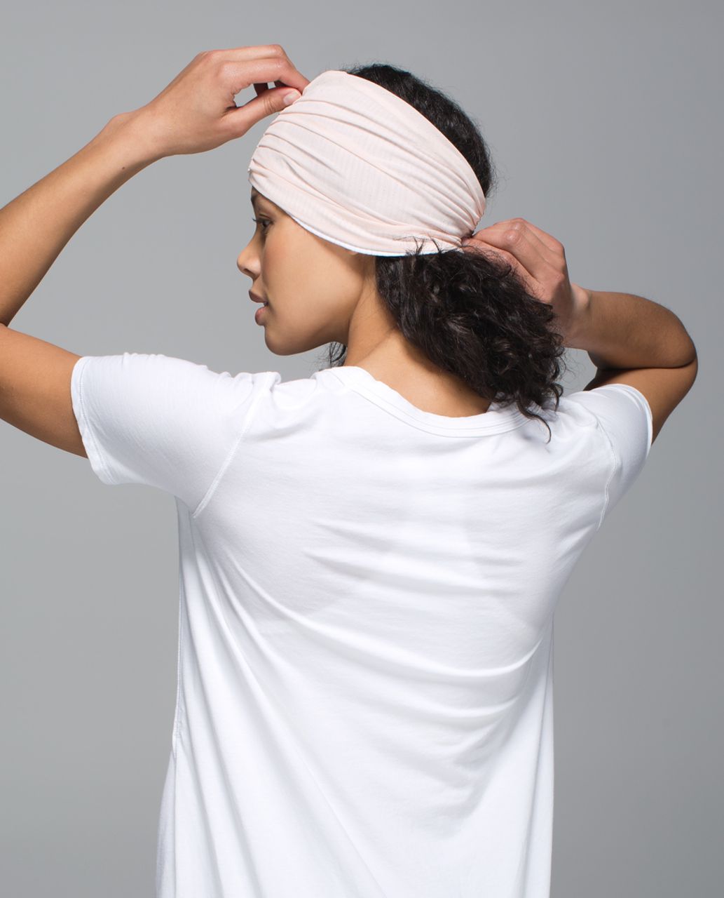 Lululemon Sweat To Sweet Headwrap - Butter Pink / Heathered White