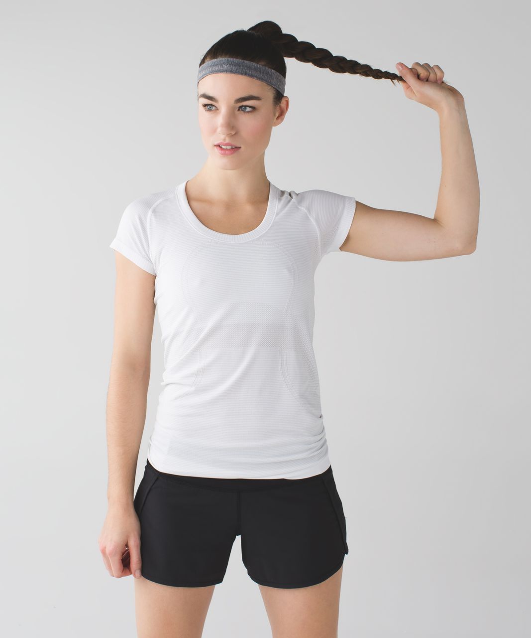 Lululemon Skinny Fly Away Tamer Headband - Heathered Slate