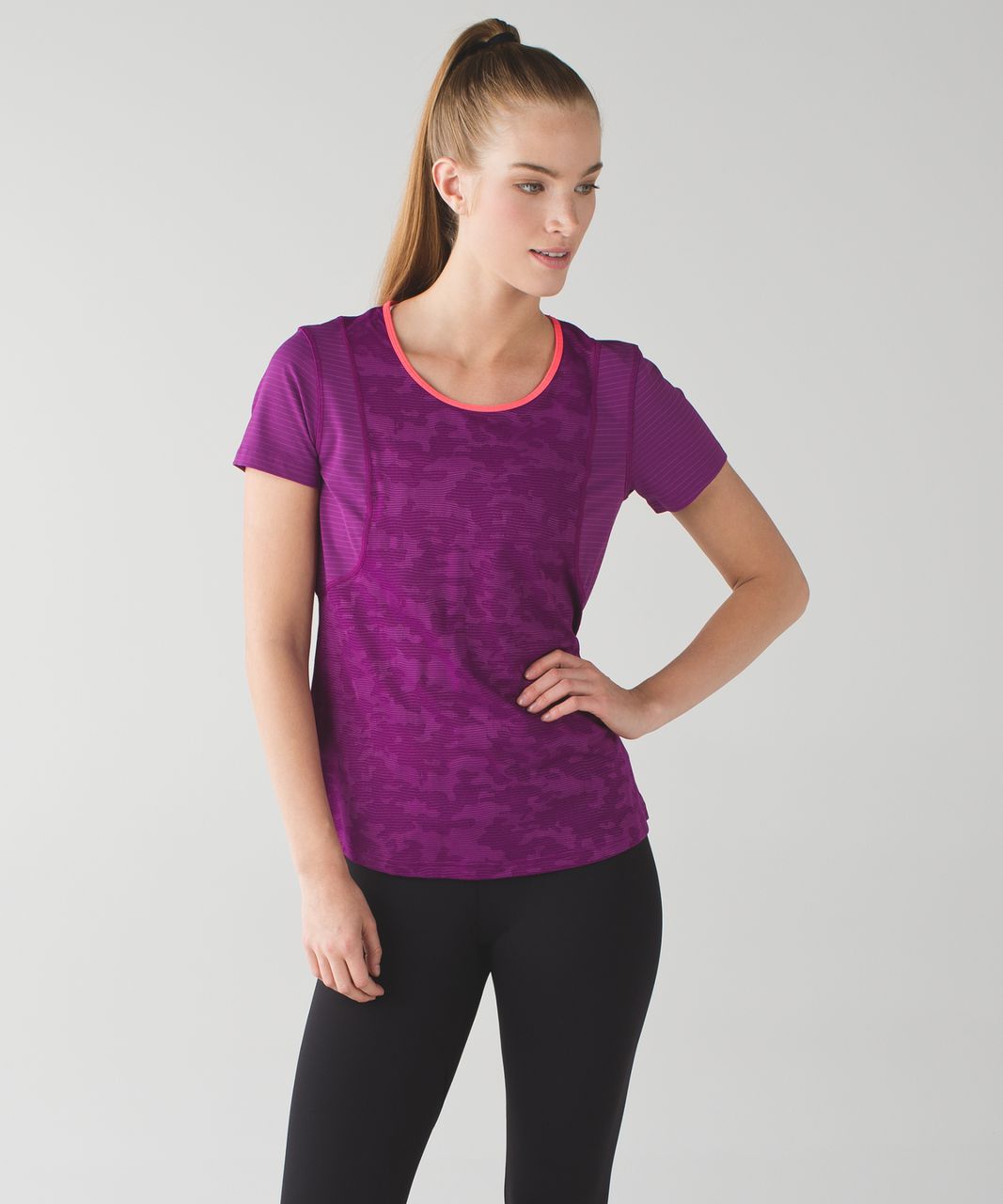 Lululemon Run For Days Short Sleeve - Regal Plum