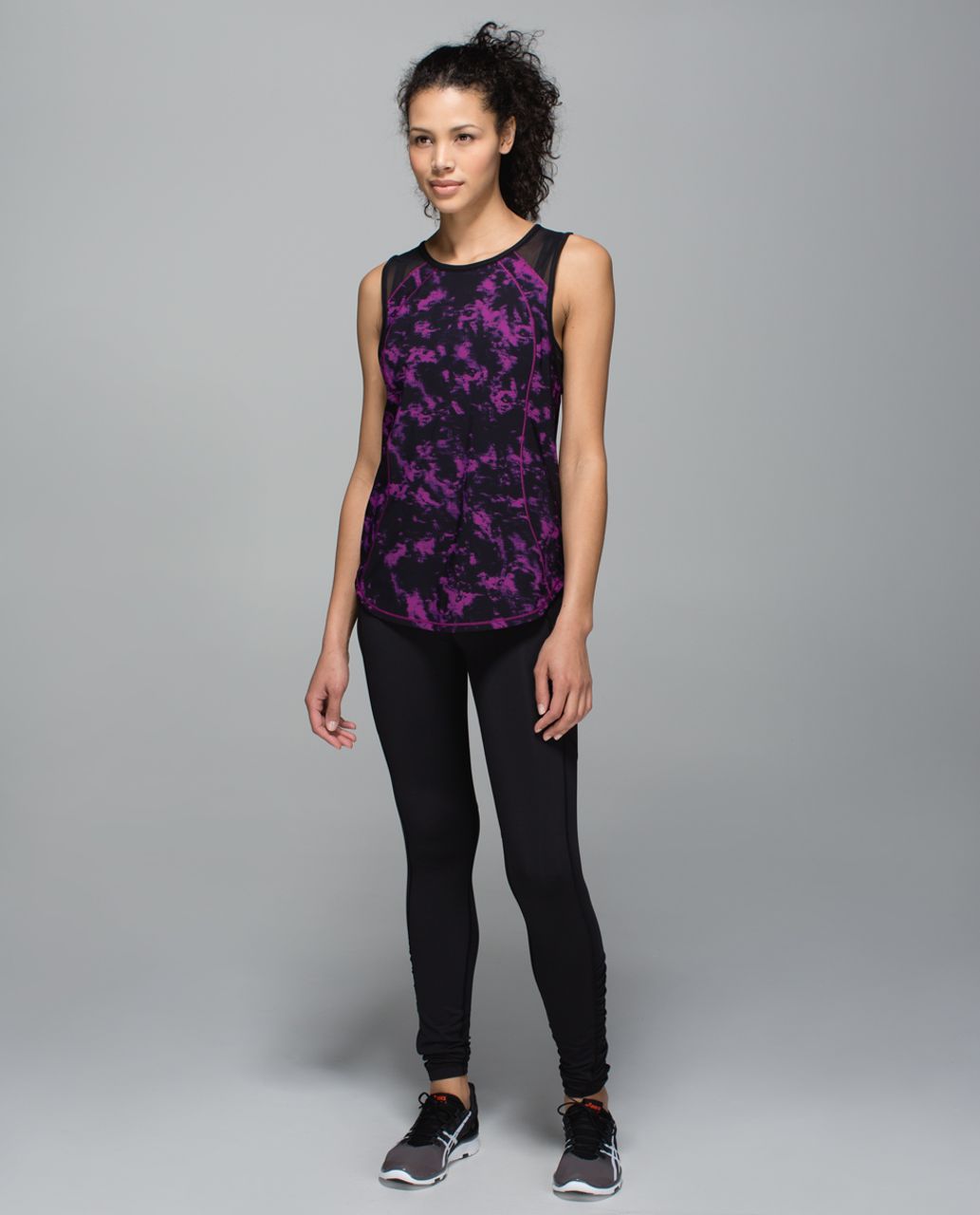 Lululemon Sculpt Tank - Breezie Regal Plum Black / Black