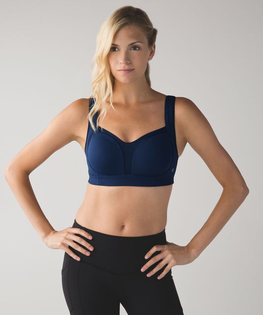 Lululemon Ta Ta Tamer II 34C Pigment Blue Pink Sports Bra