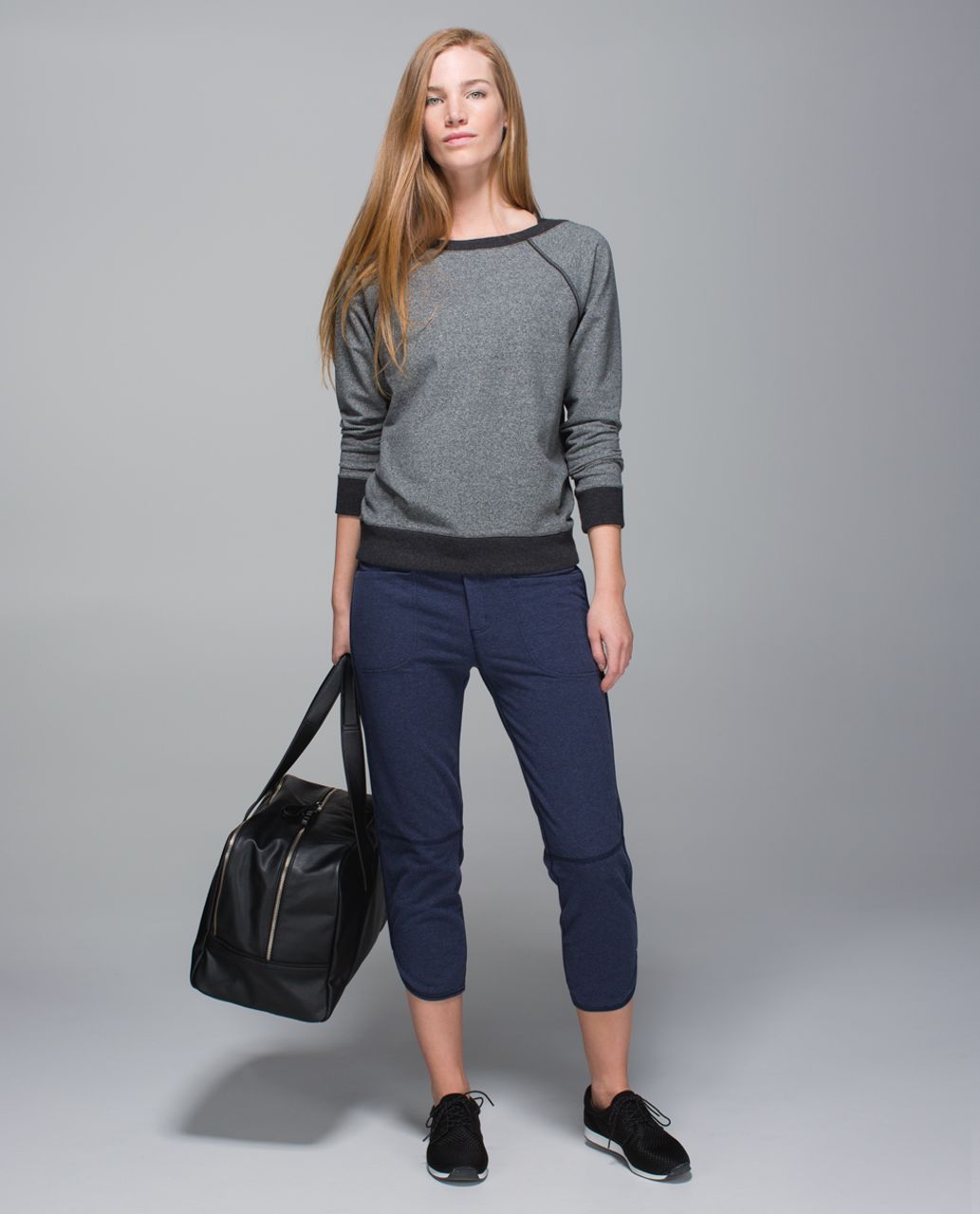 Lululemon Keep It Cool Crop - Heathered Deep Navy