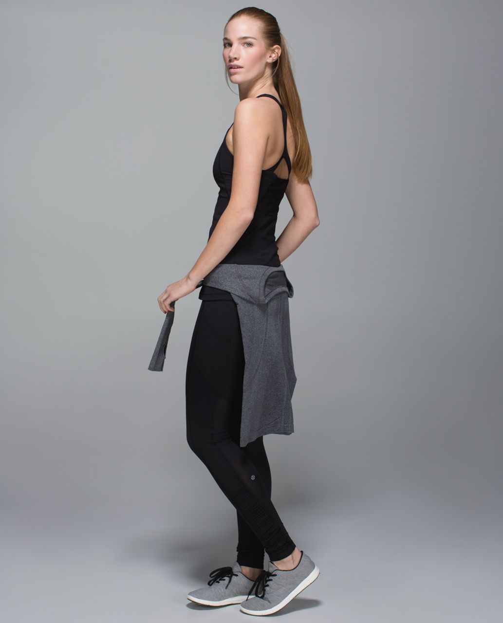 Lululemon Speed Tight III (Mesh) - Black / Heathered Black / Hyper Stripe Clear Mint Zest