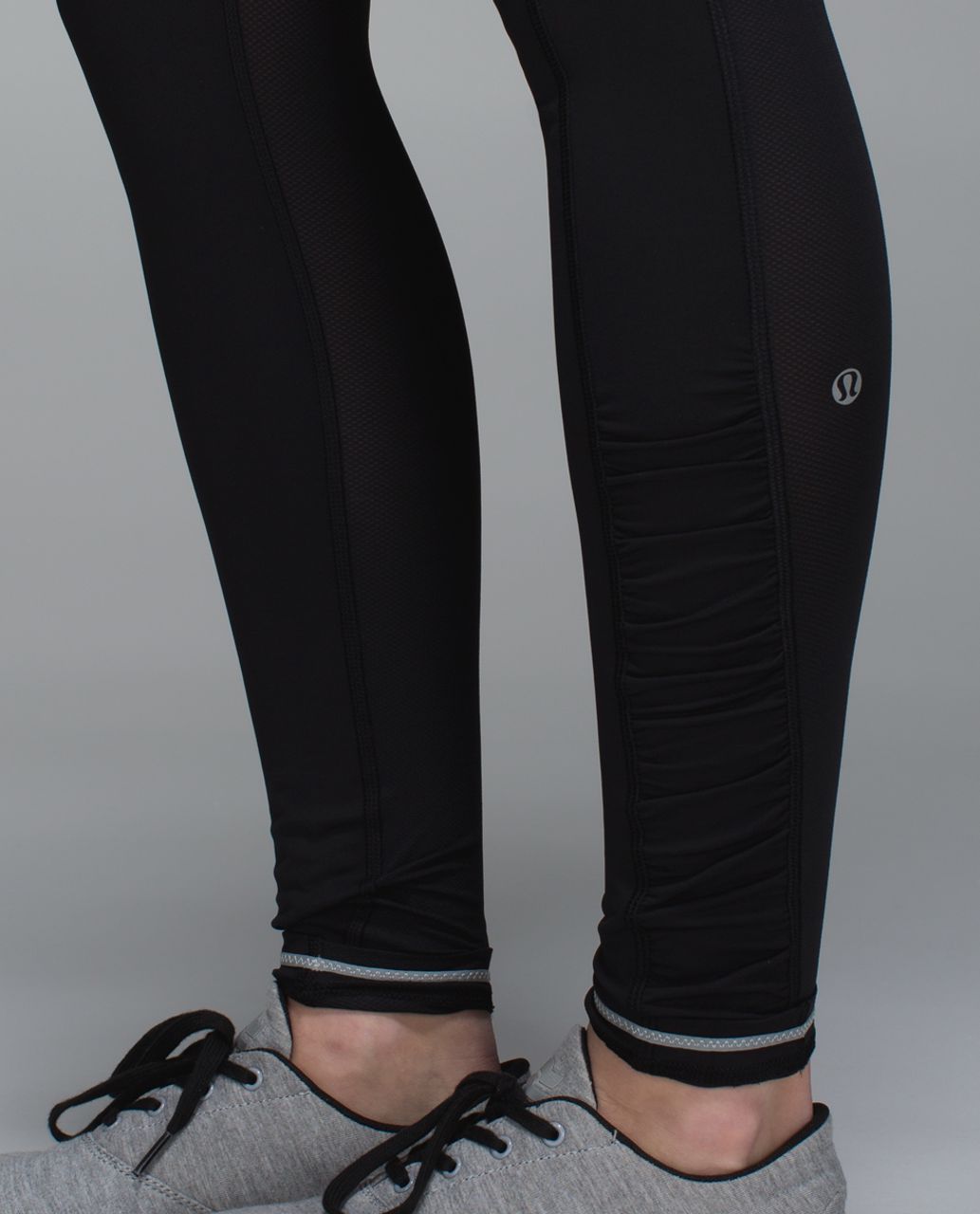 Lululemon Speed Tight III (Mesh) - Black / Heathered Black / Hyper Stripe Clear Mint Zest