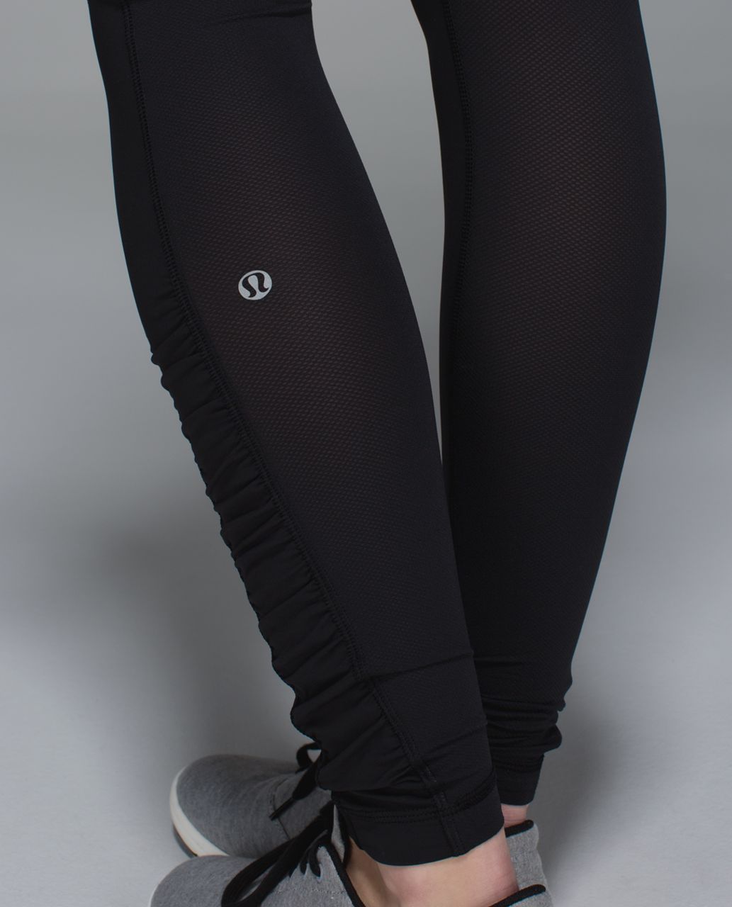 Lululemon Speed Tight III (Mesh) - Black / Heathered Black / Hyper Stripe Clear Mint Zest