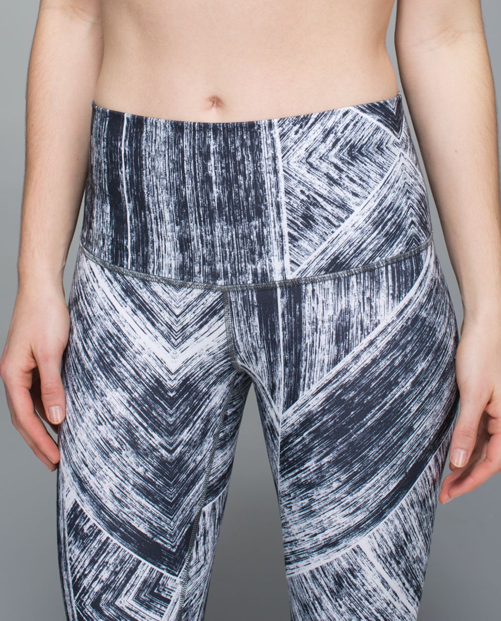 Lululemon Wunder Under Pant *Full-On Luon (Roll Down) - Heat Wave White Black