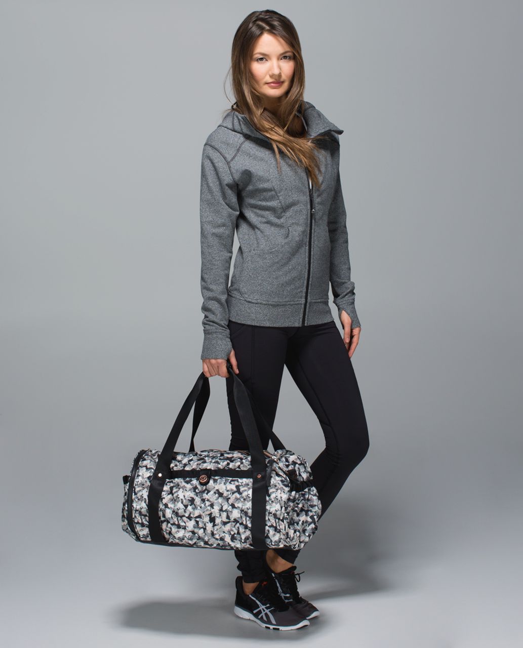 Lululemon High Mileage Duffel - Mystic Jungle Butter Pink Black / Black