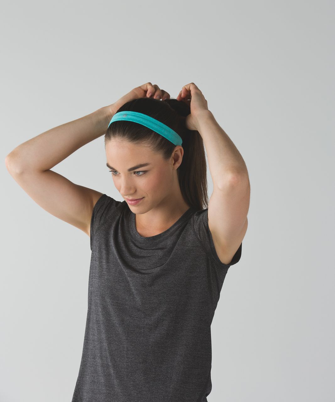 Lululemon Cardio Cross Trainer Headband - Heathered Blue Tropics