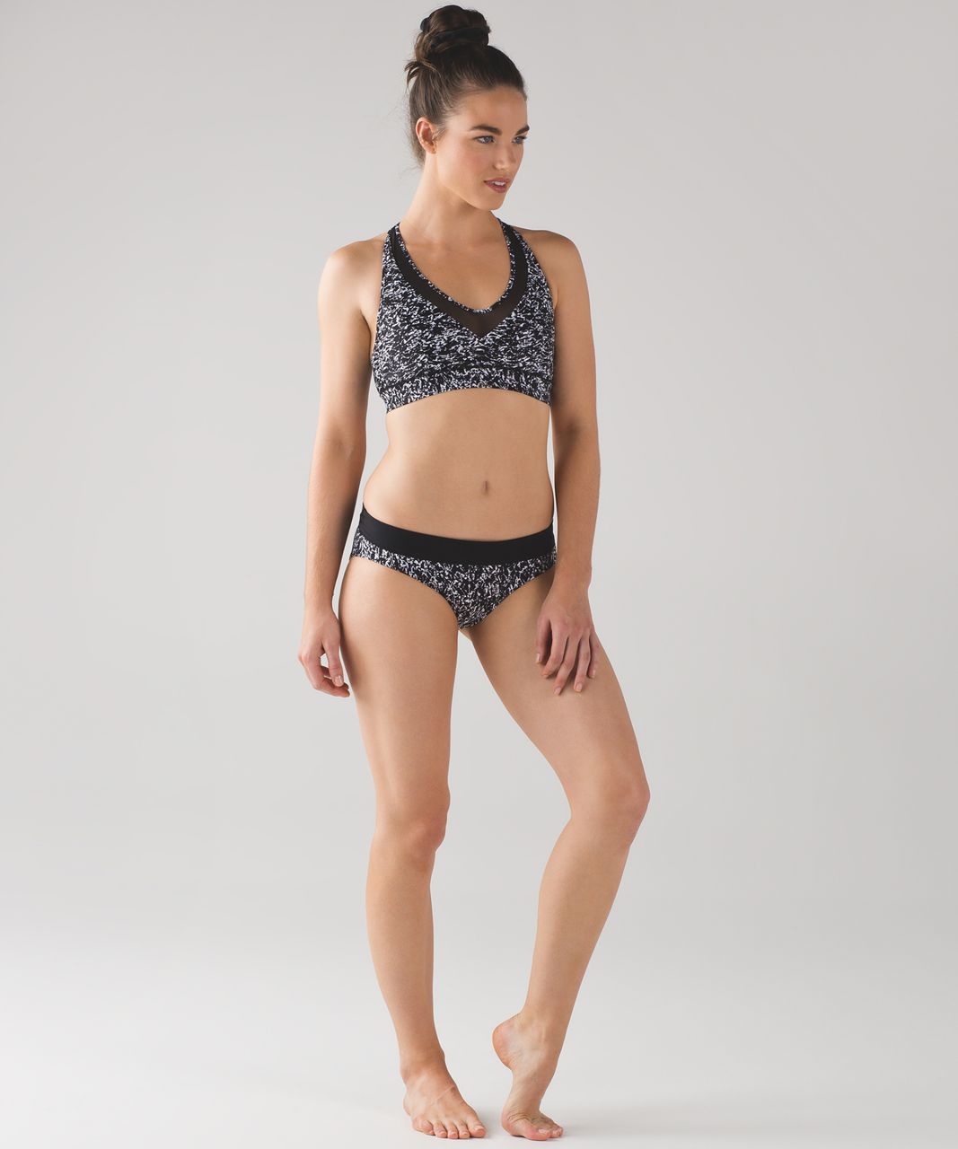 Lululemon Tidal Flow Full Bottom - Iced Wave White Black / Black / Ice Breaker White Black