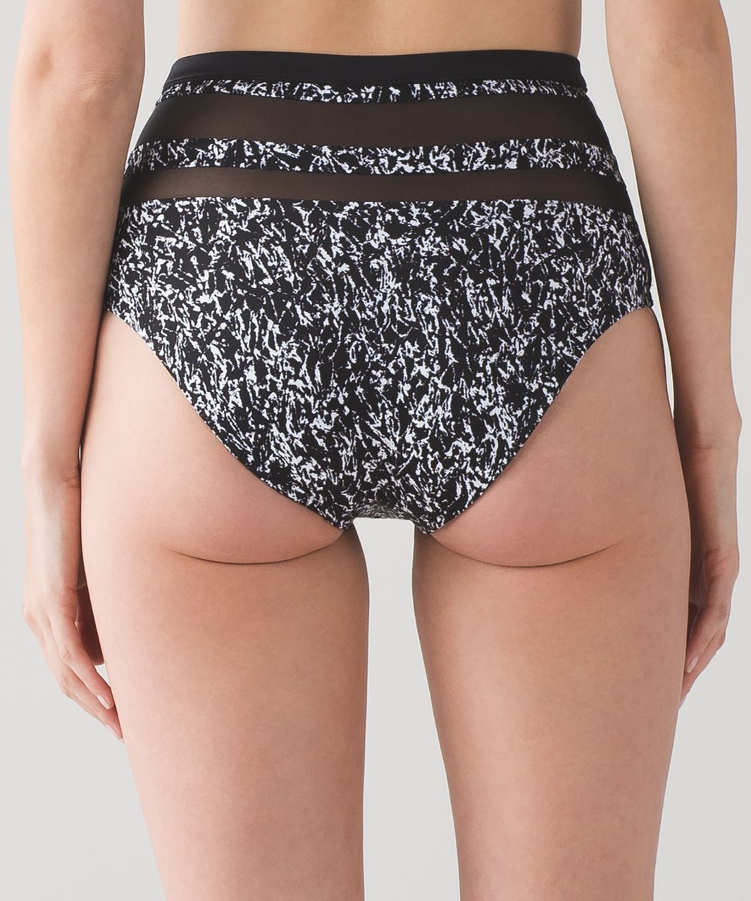 Lululemon Go With The Flow High Waist - Iced Wave White Black / Black / Ice Breaker White Black