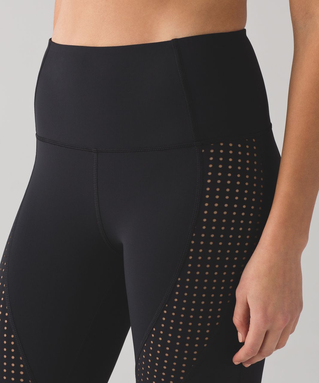 lululemon athletica, Pants & Jumpsuits, Lululemon Zoned In Black Perforated  Leggings Tights 27