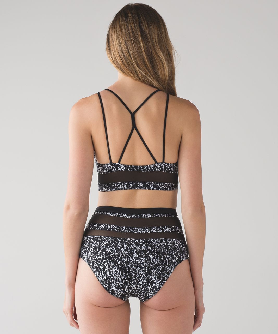 Lululemon Go With The Flow Top - Iced Wave White Black / Black