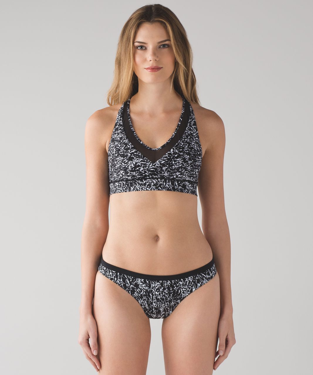 Lululemon Race With Me Top - Iced Wave White Black / Black