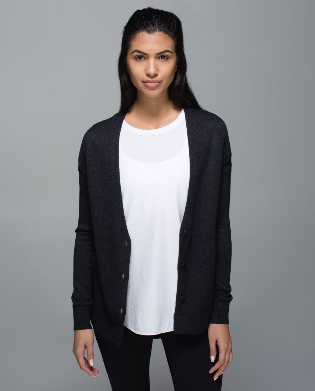 Lululemon Cardi In The Front - Heathered Naval Blue / Naval Blue