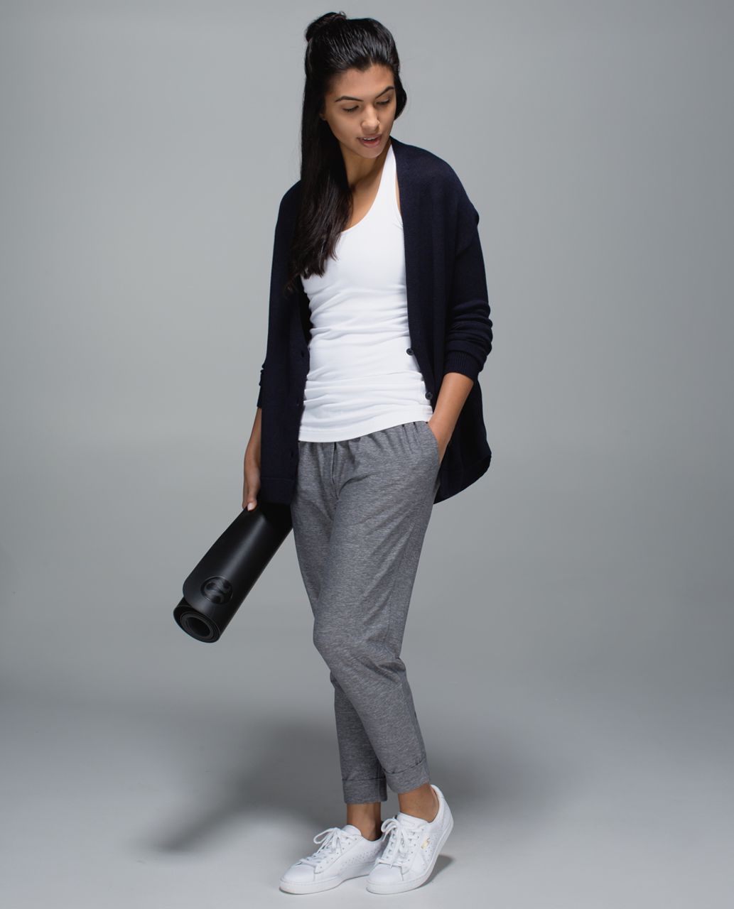 Lululemon Cardi In The Front - Heathered Naval Blue / Naval Blue