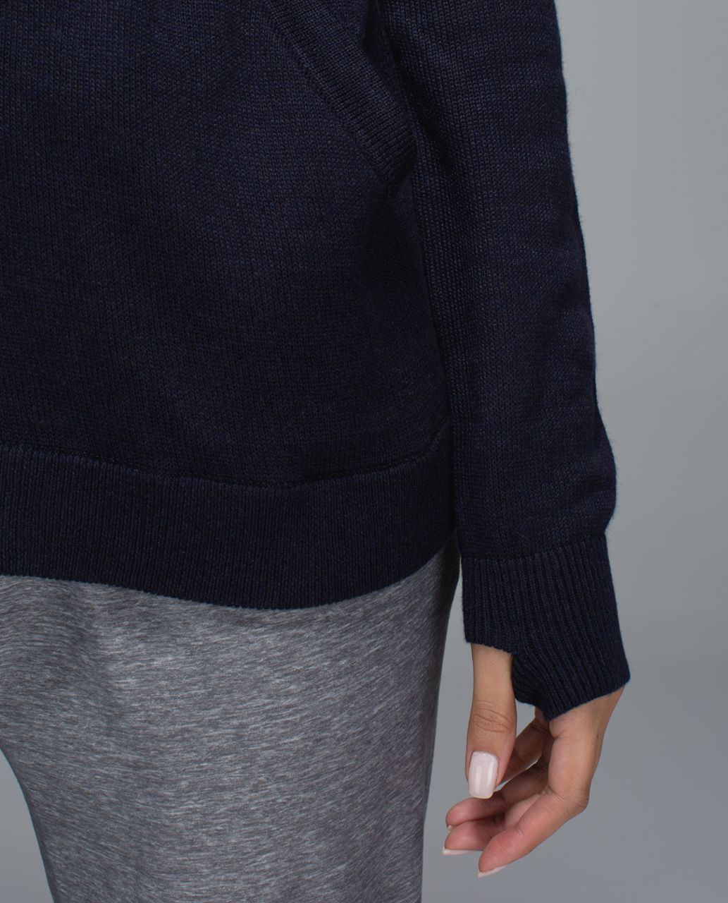 Lululemon Cardi In The Front - Heathered Naval Blue / Naval Blue