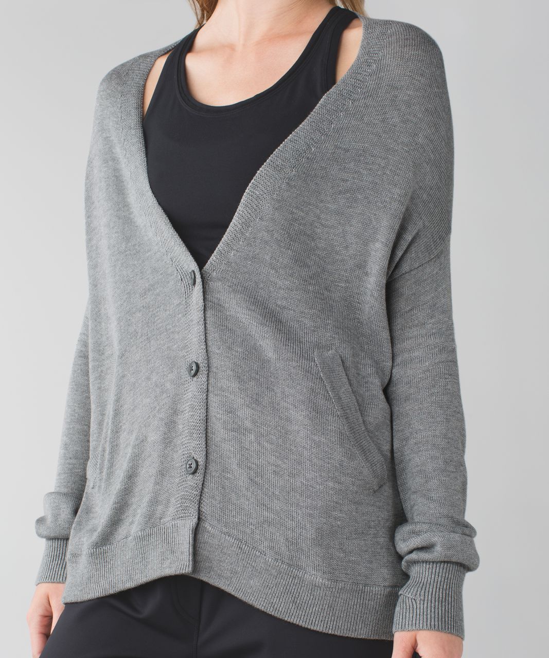 Lululemon Cardi In The Front - Heathered Medium Grey / Silver Spoon