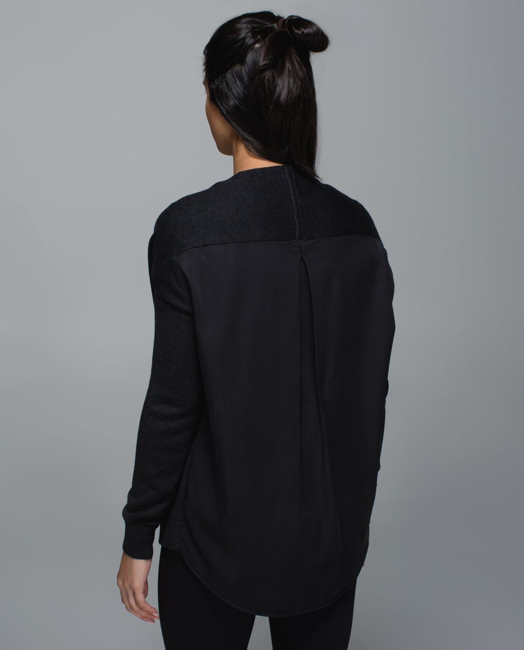 Lululemon Cardi In The Front - Heathered Black / Black - lulu fanatics