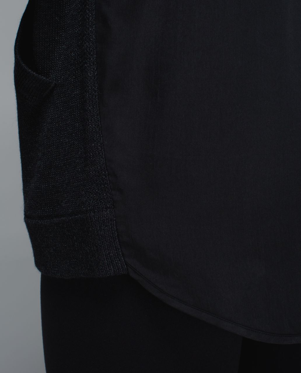 Lululemon Cardi In The Front - Heathered Black / Black - lulu fanatics