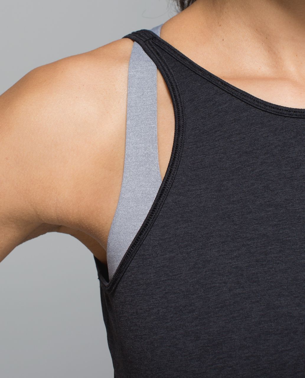 Lululemon In The Flow Tank - Heathered Black