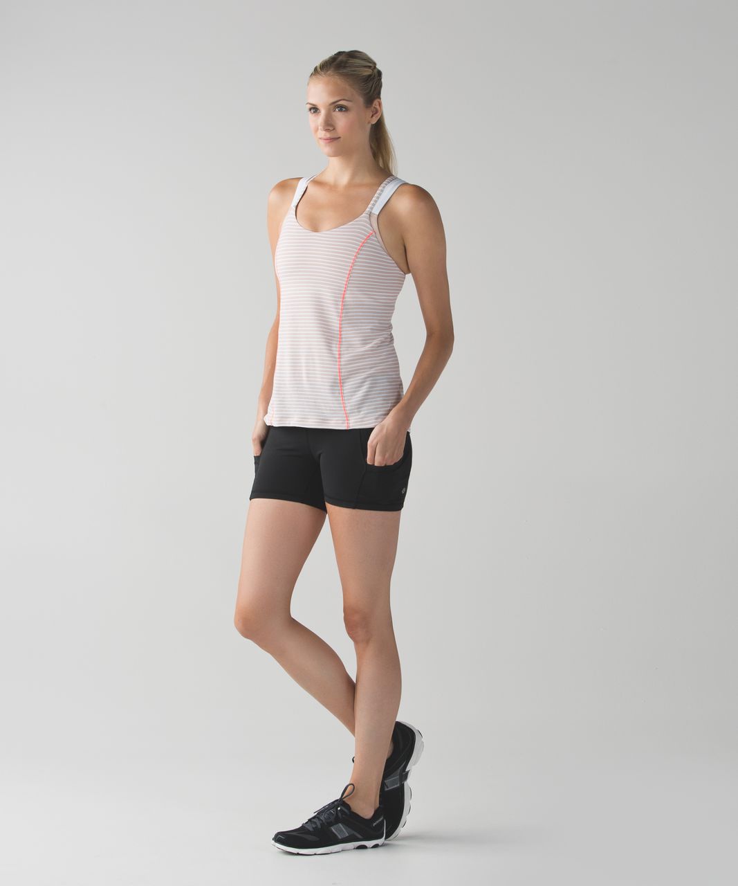 Lululemon Run For Gold Tank - Heathered Black / Iris Flower - lulu