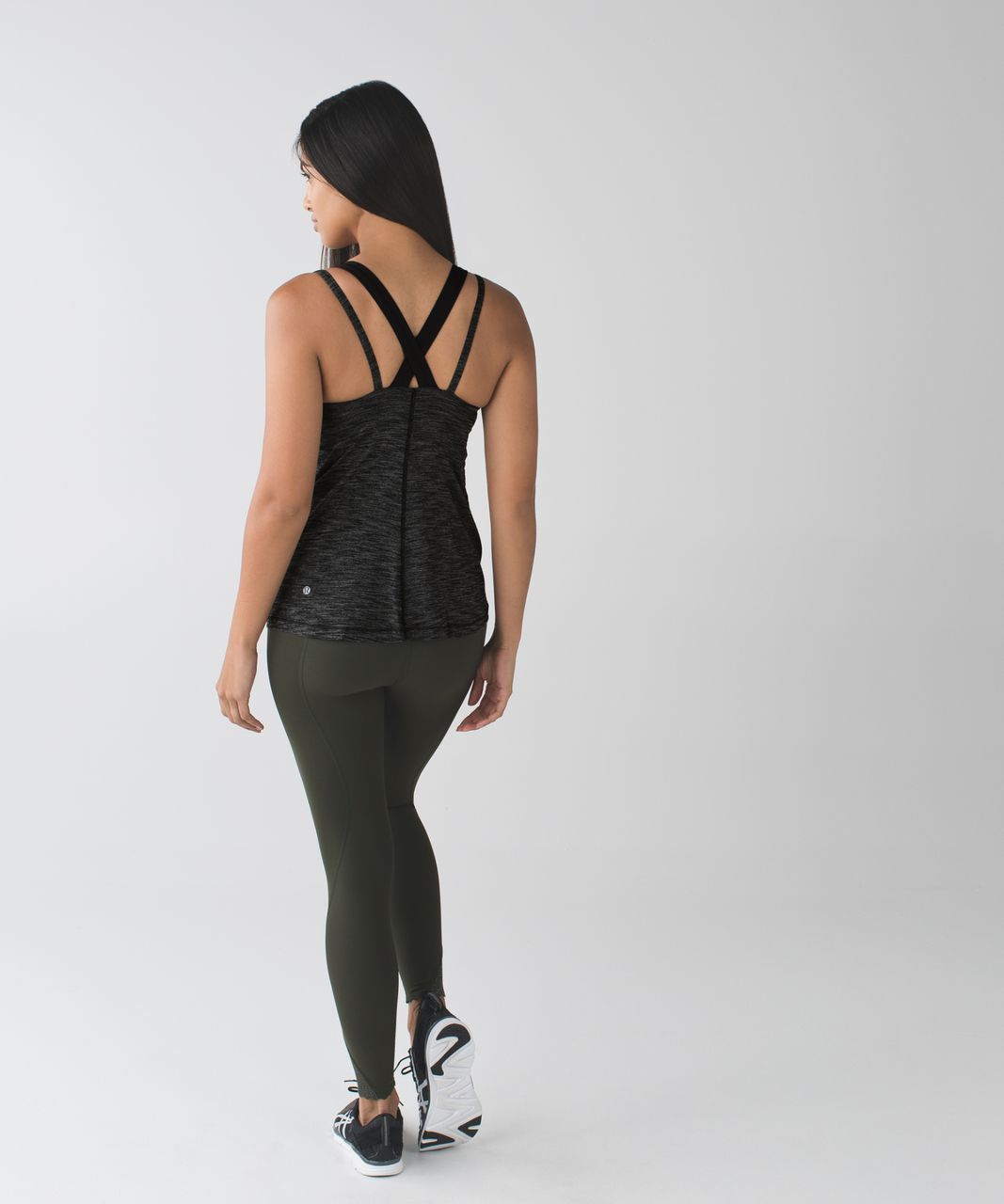 Lululemon Run For Gold Tank - Heathered Black / Iris Flower - lulu