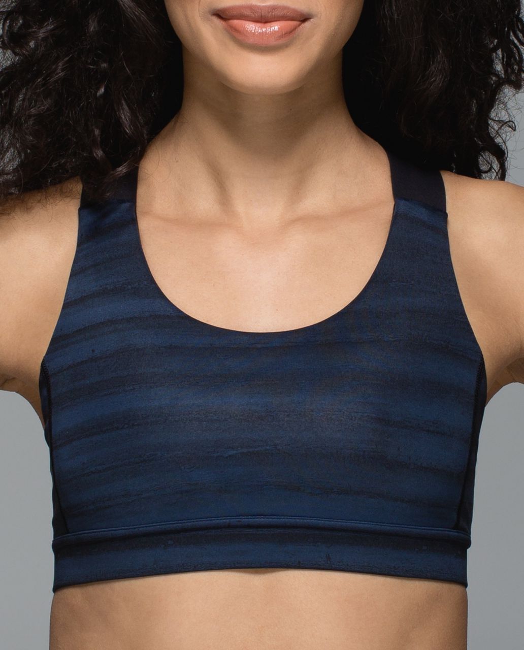 Lululemon All Sport Bra *Adjustable - Good Vibes Deep Navy Black / Black