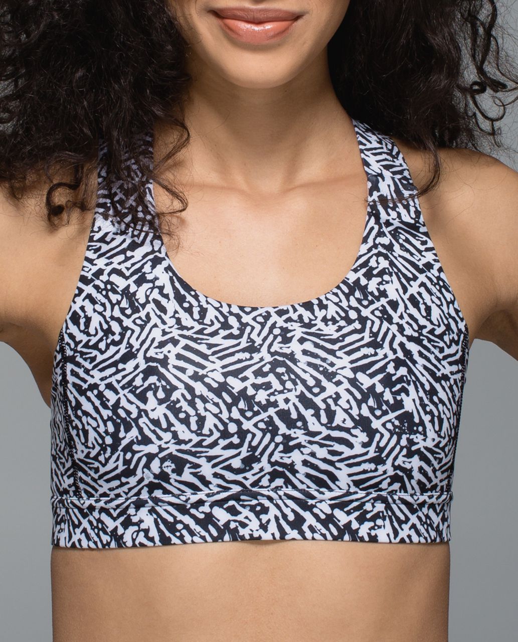 Lululemon All Sport Bra *Adjustable - Biggie Brushed Animal Coal Black