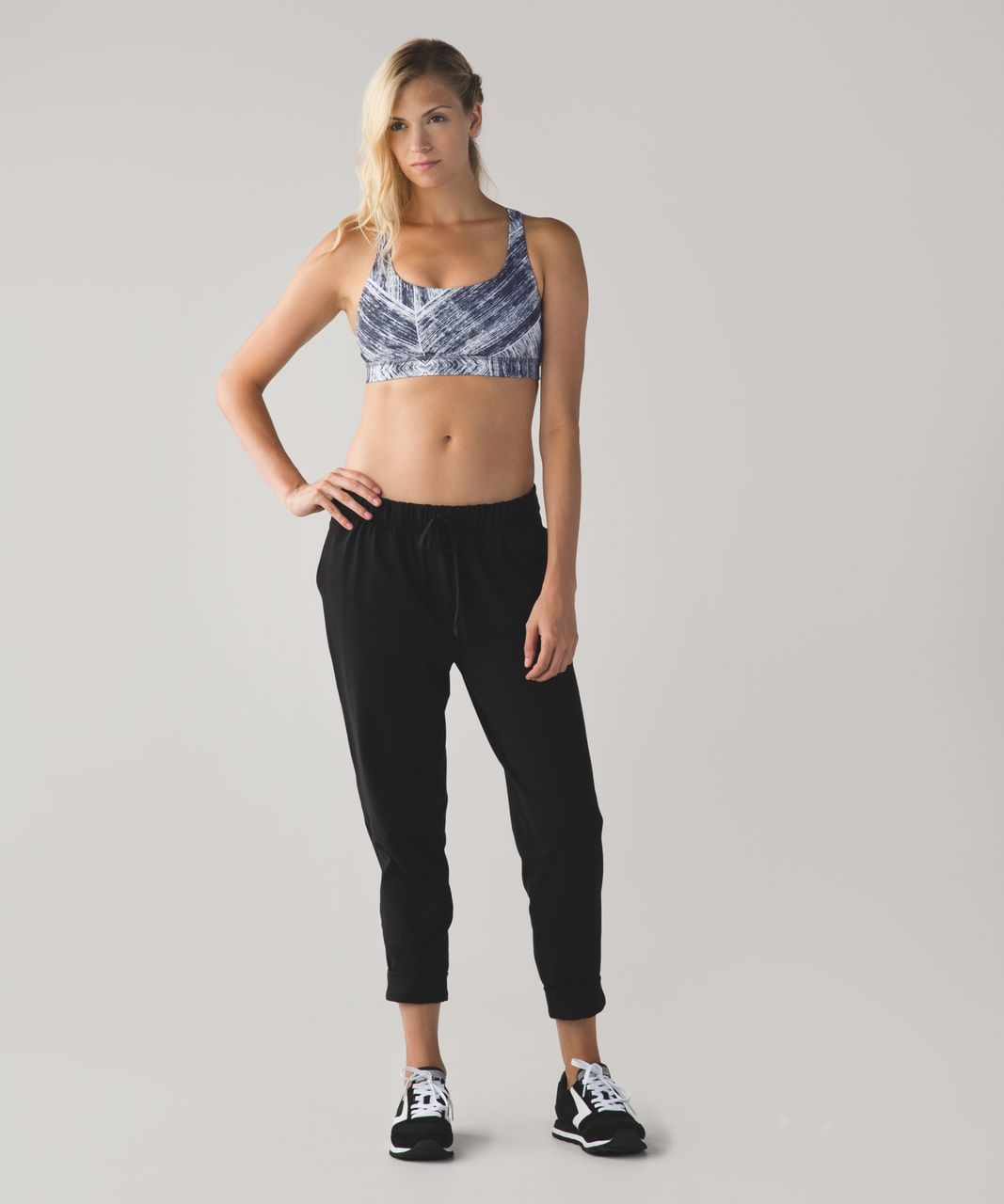 Lululemon Energy Bra - Heat Wave White Black / Black