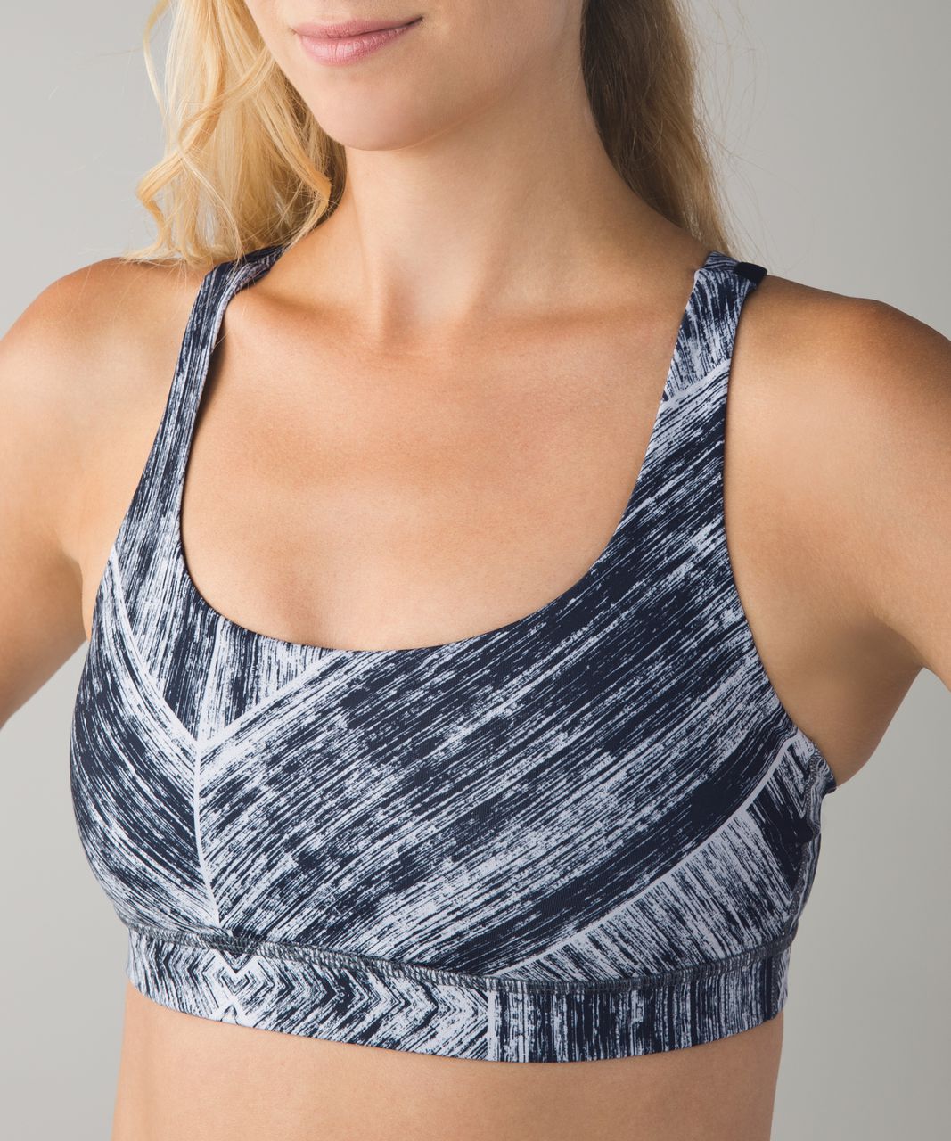 Lululemon Energy Bra - Heat Wave White Black / Black