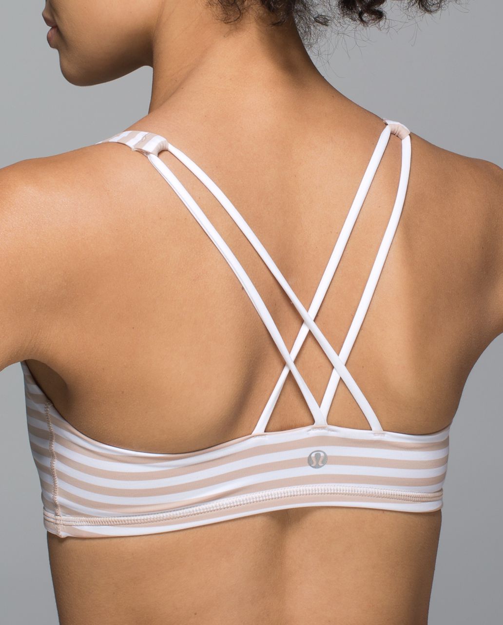 Lululemon Free To Be Bra - Narrow Bold Stripe White Naked / White