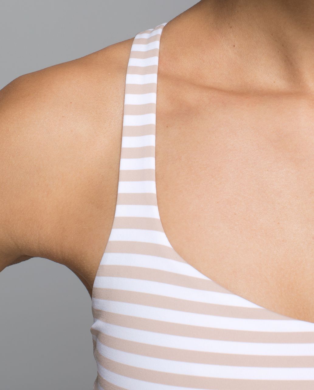 Lululemon Free To Be Bra - Narrow Bold Stripe White Naked / White