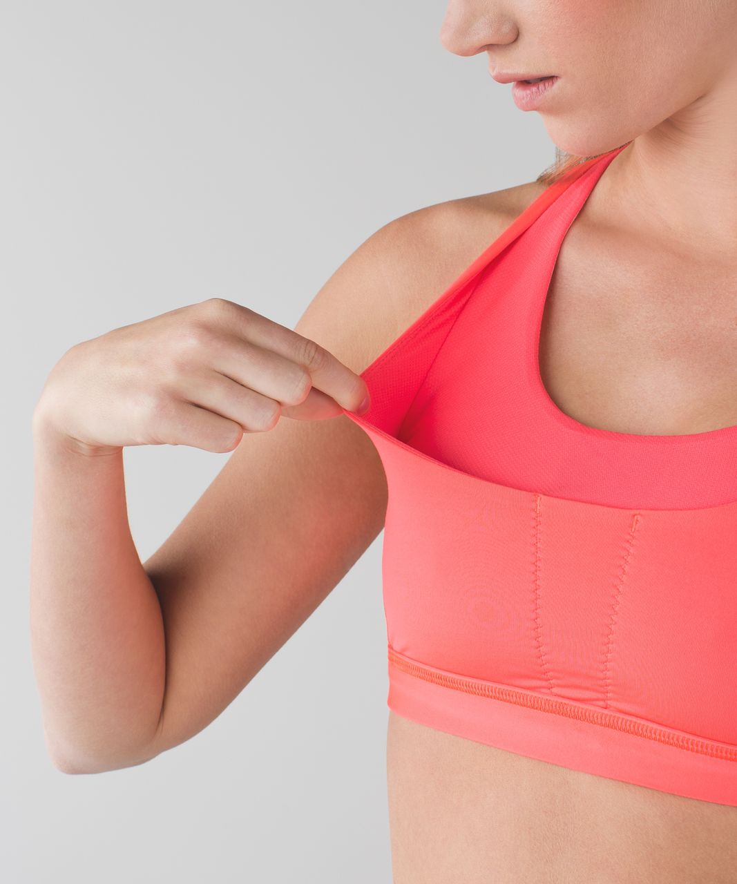 Lululemon Run:  Stuff Your Bra II - Electric Coral