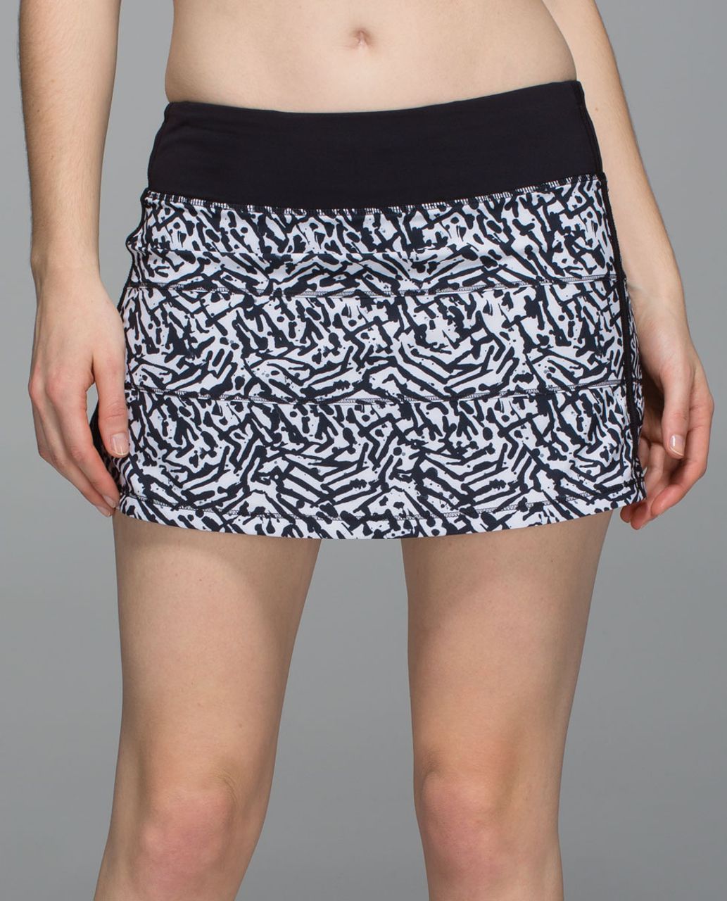 Lululemon Pace Rival Skirt II *4-way Stretch (Regular) - Brushed Animal White Black / Black